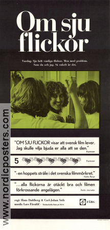 Om sju flickor 1973 poster Bergljot Arnadottir Lena Brogren Agneta Ehrensvärd Hans Dahlberg