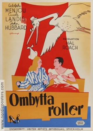 Ombytta roller 1940 poster Adolphe Menjou Carole Landis