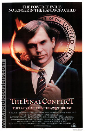 Omen 3 The Final Conflict 1981 poster Sam Neill Rossano Brazzi Don Gordon Graham Baker
