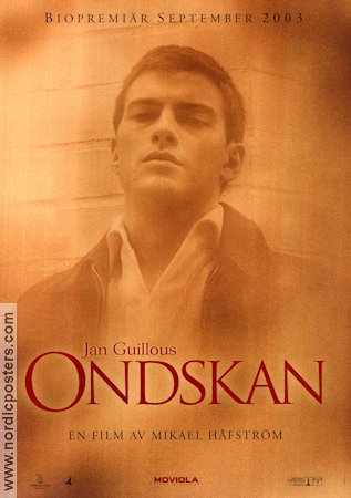 Ondskan 2003 poster Andreas Wilson Henrik Lundström Gustaf Skarsgård Mikael Håfström Text: Jan Guillou