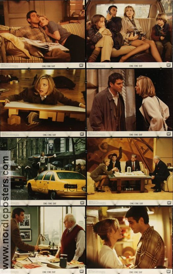 One Fine Day 1996 lobbykort Michelle Pfeiffer George Clooney