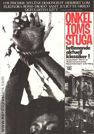 Onkel Toms stuga 1965 poster John Kitzmiller Herbert Lom Olive Moorefield Geza von Radvanyi