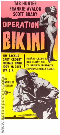 Operation Bikini 1963 poster Tab Hunter Frankie Avalon Scott Brady Anthony Carras