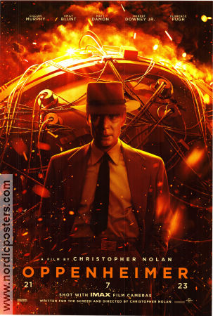 Oppenheimer 2023 poster Cillian Murphy Emily Blunt Matt Damon Robert Downey Jr Florene Pugh Christopher Nolan