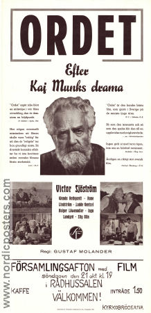 Ordet 1943 poster Victor Sjöström Holger Löwenadler Inga Landgré Gustaf Molander