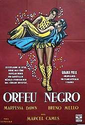 Orfeu Negro 1959 poster Breno Mello Marpessa Dawn Lourdes de Oliveira Marcel Camus Musikaler