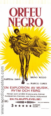 Orfeu Negro 1959 poster Breno Mello Marpessa Dawn Lourdes de Oliveira Marcel Camus Musikaler Filmen från: Brazil