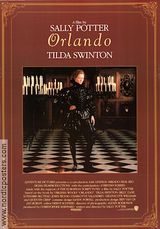 Orlando 1992 poster Tilda Swinton Billy Zane Jimmy Somerville Sally Potter Kultfilmer