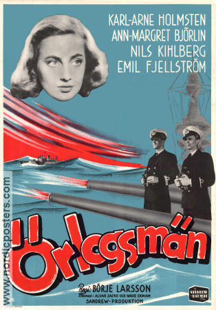 Örlogsmän 1943 poster Karl-Arne Holmsten Nils Kihlberg Anne-Margrethe Björlin Börje Larsson