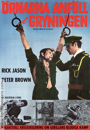 Örnarna anföll i gryningen 1970 poster Rick Jason Peter Brown Yehoram Gaon Menahem Golan Filmen från: Israel