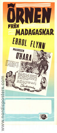 Örnen från Madagaskar 1952 poster Errol Flynn George Sherman