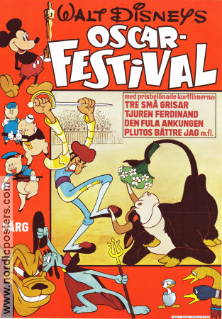 Oscar-festival 1971 poster Tjuren Ferdinand Tre små grisar Hitta mer: Festival