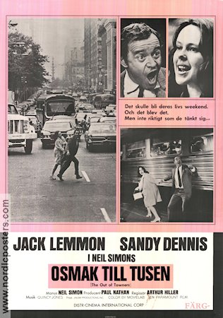 Osmak till tusen 1970 poster Jack Lemmon Sandy Dennis Neil Simon