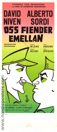 Oss fiender emellan 1961 poster David Niven Alberto Sordi Amedeo Nazzari Guy Hamilton