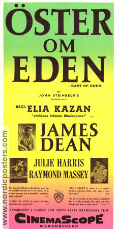 Öster om Eden 1955 poster James Dean Julie Harris Raymond Massey Elia Kazan Text: John Steinbeck