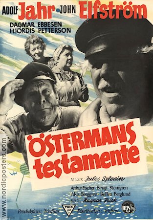 Östermans testamente 1954 poster Adolf Jahr John Elfström Dagmar Ebbesen