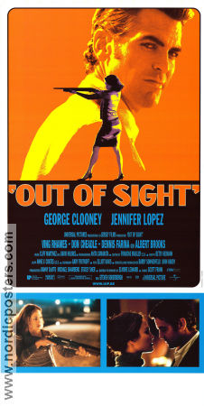 Out of Sight 1998 poster George Clooney Jennifer Lopez Ving Rhames Steven Soderbergh