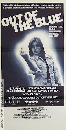 Out of the Blue 1980 poster Dennis Hopper Linda Manz Rock och pop