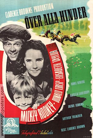 Över alla hinder 1946 poster Mickey Rooney Elizabeth Taylor Hästar