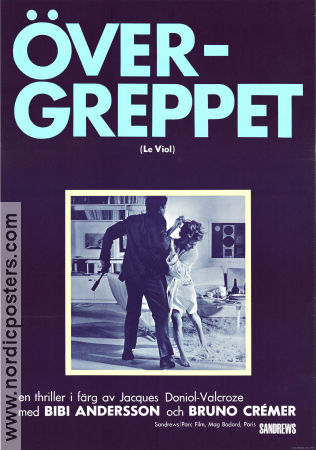 Övergreppet 1967 poster Bibi Andersson Bruno Cremer Frédéric de Pasquale Jacques Doniol-Valcroze