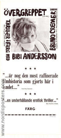 Övergreppet 1967 poster Bibi Andersson Bruno Cremer Frederic de Pasquale Jacques Doniol-Valcroze