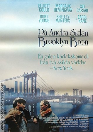 På andra sidan Brooklynbron 1984 poster Elliott Gould Margaux Hemingway Sid Caesar Menahem Golan Broar
