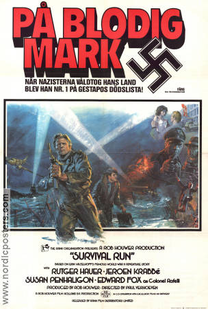 På blodig mark 1979 poster Rutger Hauer Jeroen Krabbé Paul Verhoeven Hitta mer: Nazi Filmen från: Netherlands