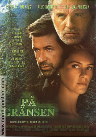 På gränsen 1997 poster Anthony Hopkins Alec Baldwin Elle MacPhearson Lee Tamahori