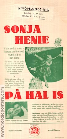 På hal is 1937 poster Sonja Henie Tyrone Power Vintersport