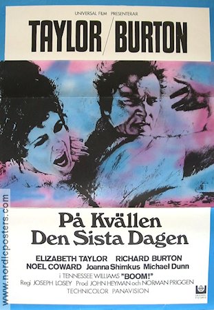 På kvällen den sista dagen 1968 poster Elizabeth Taylor Richard Burton