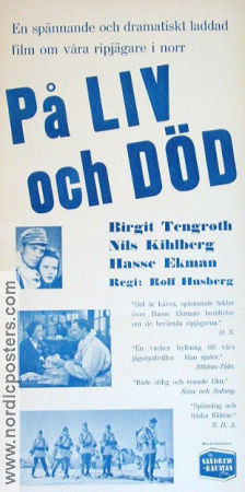 På liv och död 1943 poster Nils Kihlberg Birgit Tengroth Hasse Ekman Rolf Husberg Vintersport