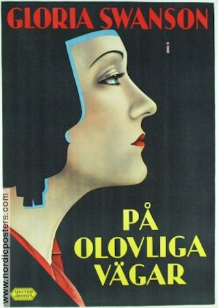 På olovliga vägar 1929 poster Gloria Swanson