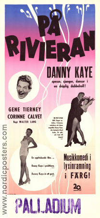 På Rivieran 1951 poster Danny Kaye Gene Tierney