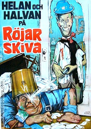 På röjarskiva 1969 poster Laurel and Hardy Helan och Halvan