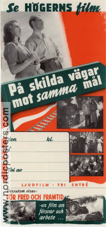 På skilda vägar Högern 1942 poster Politik