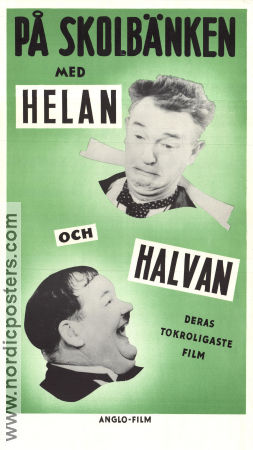 På skolbänken 1945 poster Helan och Halvan Laurel and Hardy