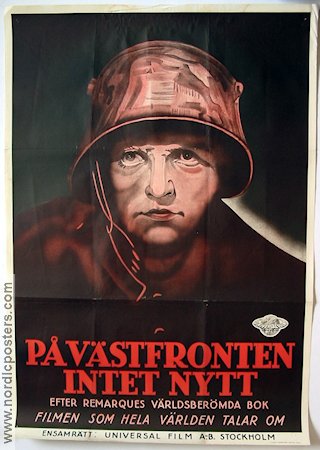 På västfronten intet nytt 1932 poster Lewis Milestone Text: Erich Maria Remarque Krig