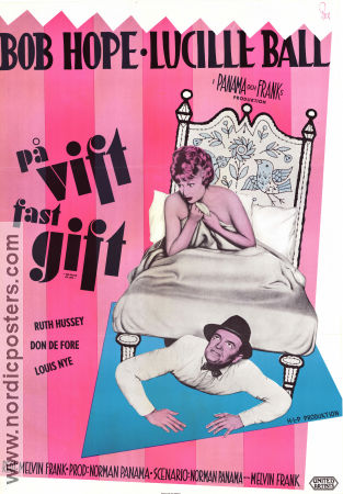 På vift fast gift 1961 poster Bob Hope Lucille Ball Ruth Hussey Melvin Frank