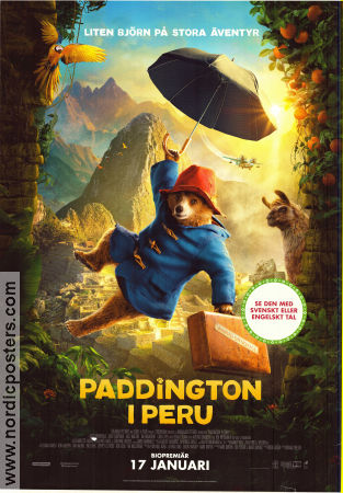 Paddington i Peru 2024 poster Hugh Bonneville Emily Mortimer Ben Whishaw Dougal Wilson