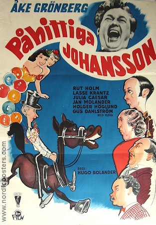 Påhittiga Johansson 1950 poster Åke Grönberg Från serier