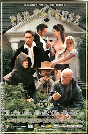 Pan Tadeusz 1999 poster Boguslaw Linda Daniel Olbrychski Grazyna Szapolowska Andrzej Wajda Filmen från: Poland