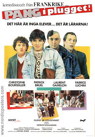 Pang i plugget 1985 poster Patrick Bruel Fabrice Luchini Christophe Bourseiller Patrick Schulmann Skola