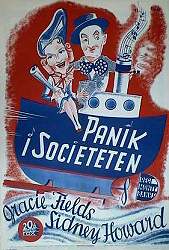 Panik i societen 1940 poster Gracie Fields Skepp och båtar