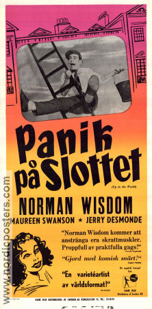 Panik på slottet 1956 poster Norman Wisdom Maureen Swanson Jerry Desmonde John Paddy Carstairs