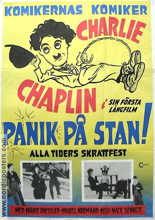 Panik på stan 1914 poster Charlie Chaplin Marie Dressler Mack Sennett Hitta mer: Silent movie