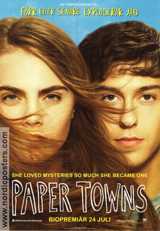 Paper Towns 2015 poster Nat Wolff Cara Delevingne Austin Abrams Jake Schreier