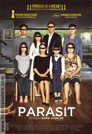 Parasit 2019 poster Song Kang-Ho Sun-kyun Lee Yeo-jeong Jo Bong Joon Ho Filmen från: Korea