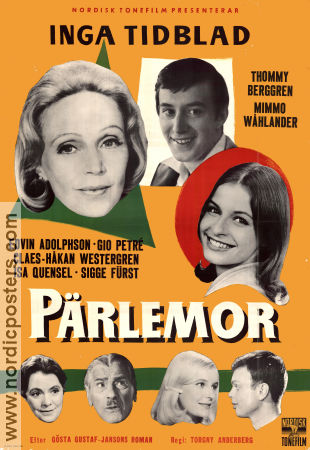 Pärlemor 1961 poster Inga Tidblad Thommy Berggren Gio Petré Torgny Anderberg