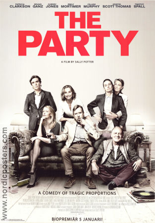 The Party 2017 poster Timothy Spall Kristin Scott Thomas Patricia Clarkson Sally Potter