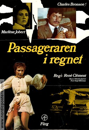Passageraren i regnet 1970 poster Charles Bronson Jill Ireland Marlene Robert René Clément